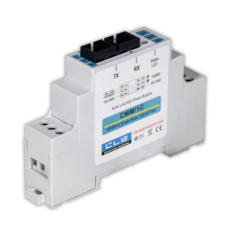 Convertitore RS485 fibra ottica monomodale SC