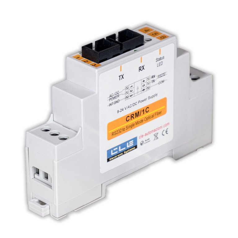 Convertitore RS232 fibra ottica monomodale SC